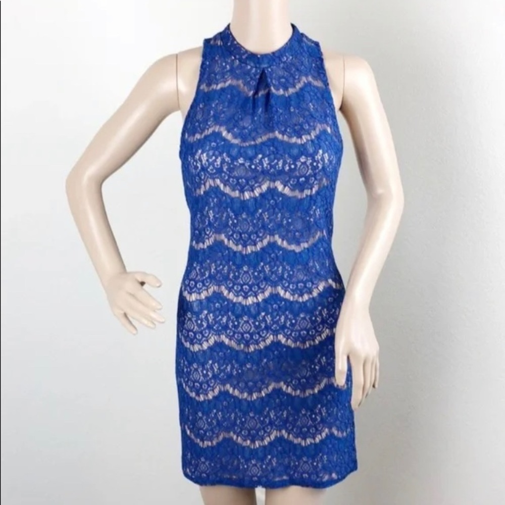 NWT! Blue Lace Cocktail Dress